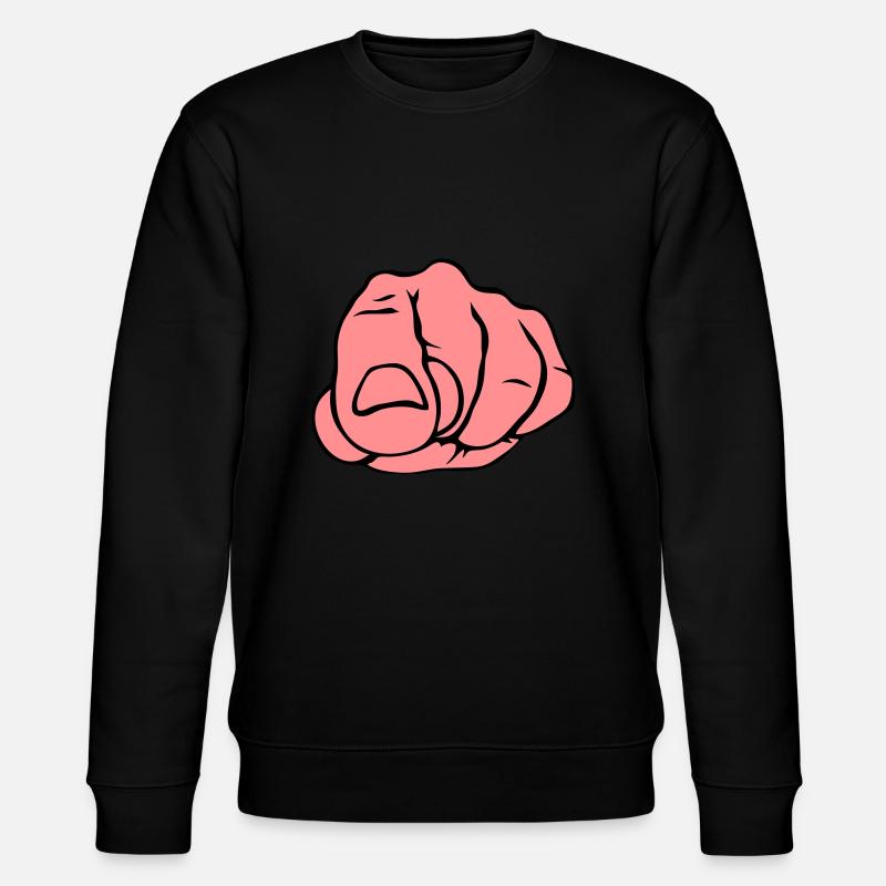 poing main montre doigt index - Sweat bio CHANGER Stanley/Stella Unisexe - noir