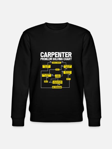 Carpenter Joiner Handicraft Carpenter Gift - Stanley/Stella CHANGER Unisex Organic Sweatshirt - black