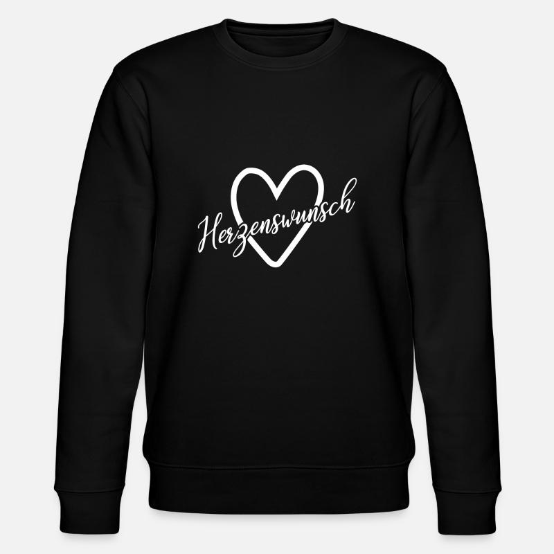 Herzenswunsch - Stanley/Stella Unisex Bio-Sweatshirt CHANGER  - Schwarz