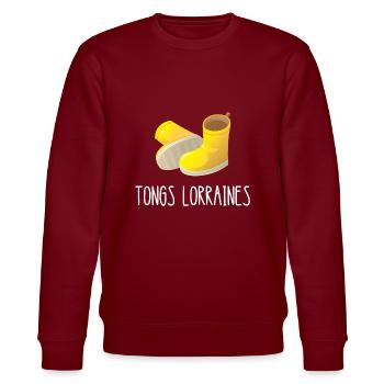 tongs lorraines - Sweat bio CHANGER Stanley/Stella Unisexe - bordeaux - Devant - Nik (191cm) & Marisol (170cm)