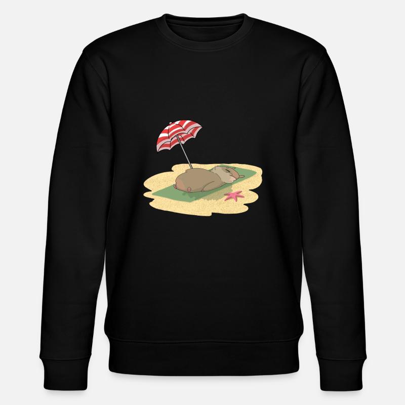 Hamsters on the beach sunbathing - Stanley/Stella CHANGER Unisex Organic Sweatshirt - black