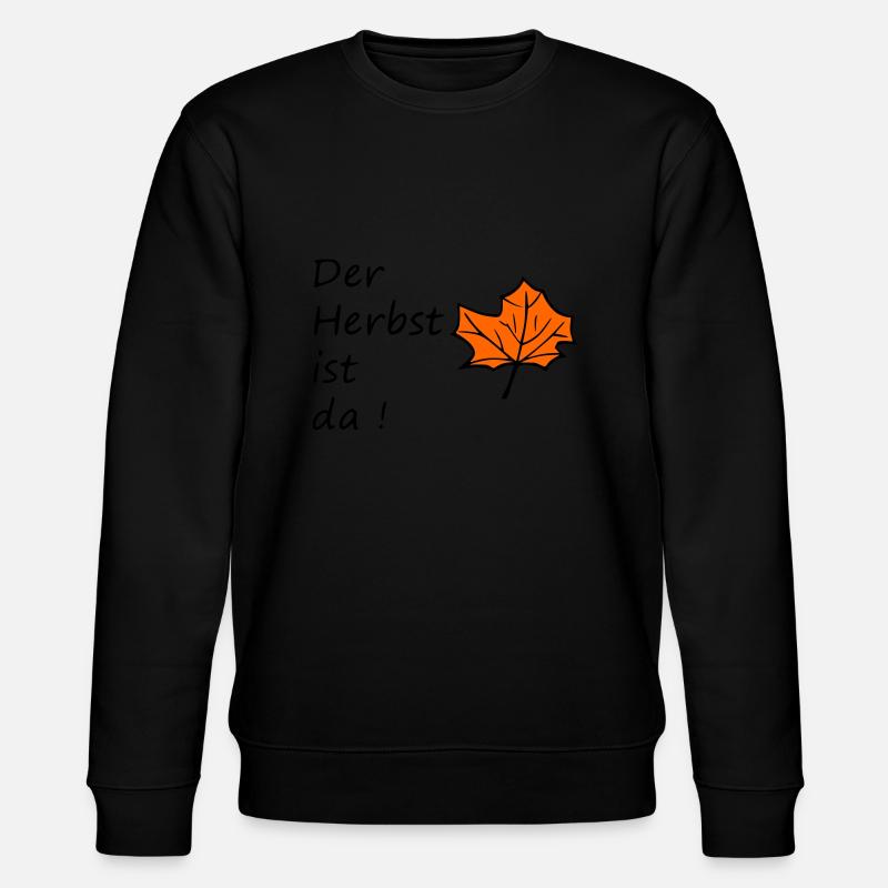 Der Herbst ist da ! - Stanley/Stella Unisex Bio-Sweatshirt CHANGER  - Schwarz