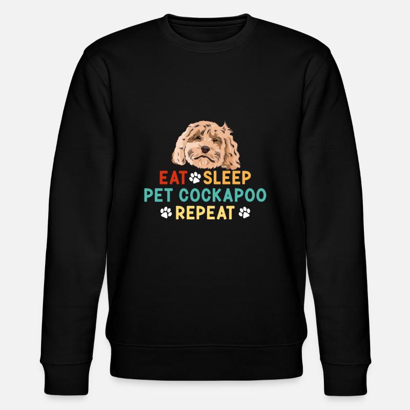 Cockapoo Dog - Stanley/Stella CHANGER Unisex Organic Sweatshirt - black