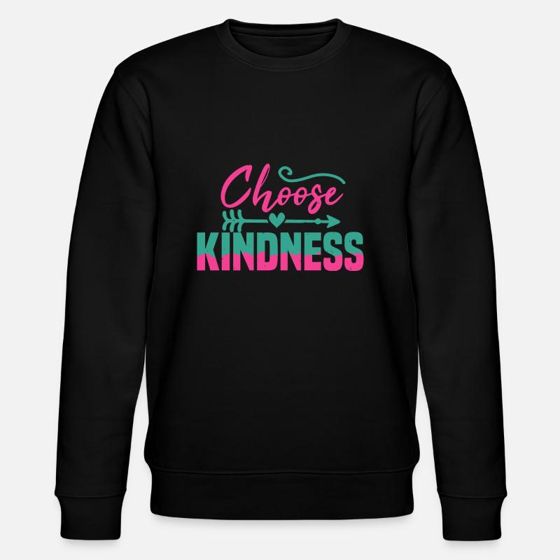 WÄHLEN SIE FREUNDLICHKEIT - Stanley/Stella Unisex Bio-Sweatshirt CHANGER  - Schwarz