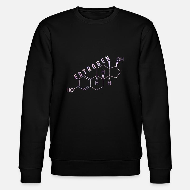 estrogen molecule - Stanley/Stella CHANGER Unisex Organic Sweatshirt - black