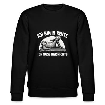 Rentner Geschenk Ruhestand Lustig Sport - Stanley/Stella Unisex Bio-Sweatshirt CHANGER  - Schwarz - Vorne - Nik (191cm) & Marisol (170cm)