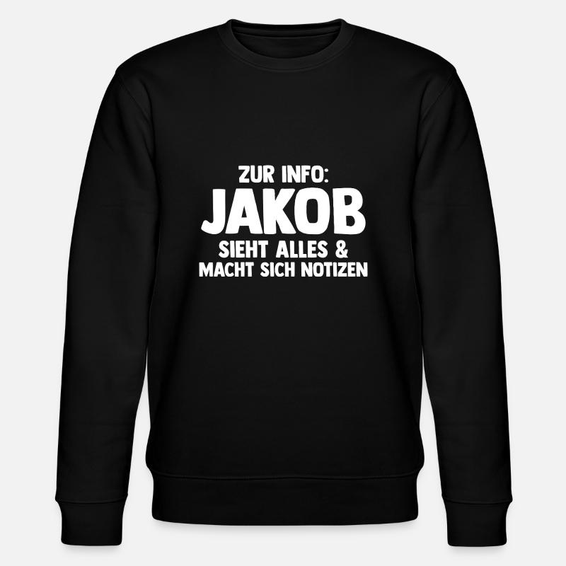 Jakob - Stanley/Stella Unisex Bio-Sweatshirt CHANGER  - Schwarz