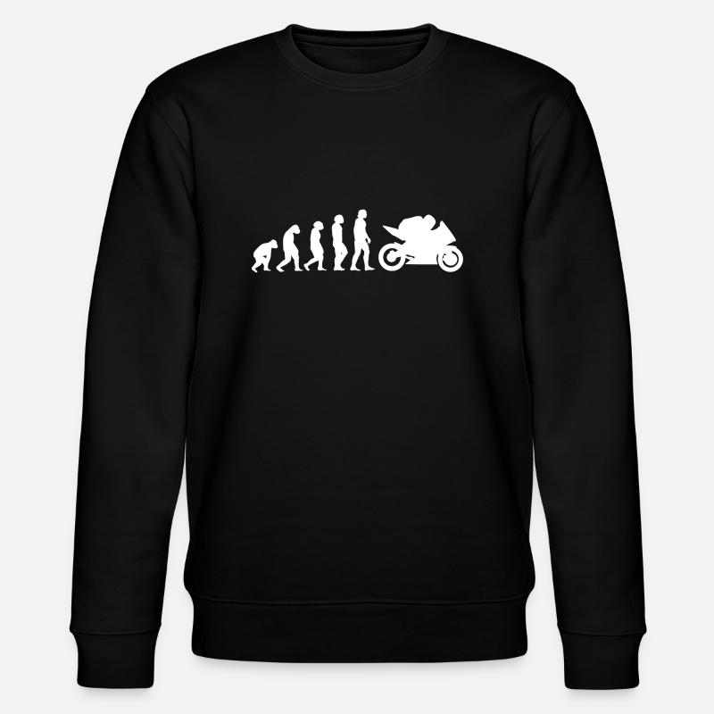 Motorrad Evolution - Stanley/Stella Unisex Bio-Sweatshirt CHANGER  - Schwarz