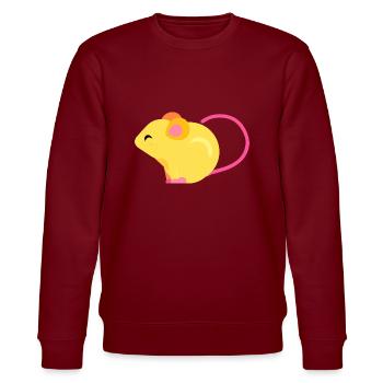 Maus - Stanley/Stella Unisex Bio-Sweatshirt CHANGER  - Burgunderrot - Vorne - Nik (191cm) & Marisol (170cm)