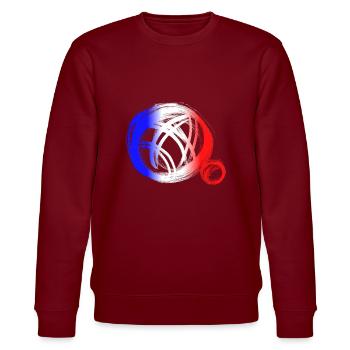 Boule - Stanley/Stella Unisex Bio-Sweatshirt CHANGER  - Burgunderrot - Vorne - Nik (191cm) & Marisol (170cm)