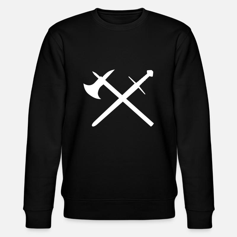 Sword and ax - Stanley/Stella CHANGER Unisex Organic Sweatshirt - black