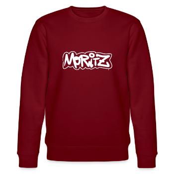 Moritz First Name - Stanley/Stella CHANGER Unisex Organic Sweatshirt - burgundy - Front - Nik (191cm) & Marisol (170cm)