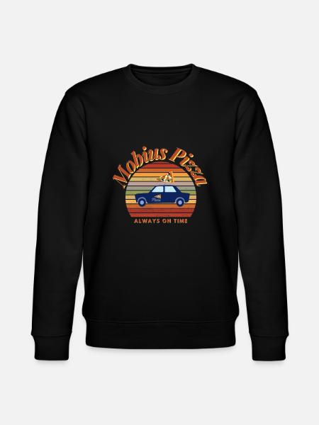 Mobius Pizza Always on time - Stanley/Stella CHANGER Unisex Organic Sweatshirt - black