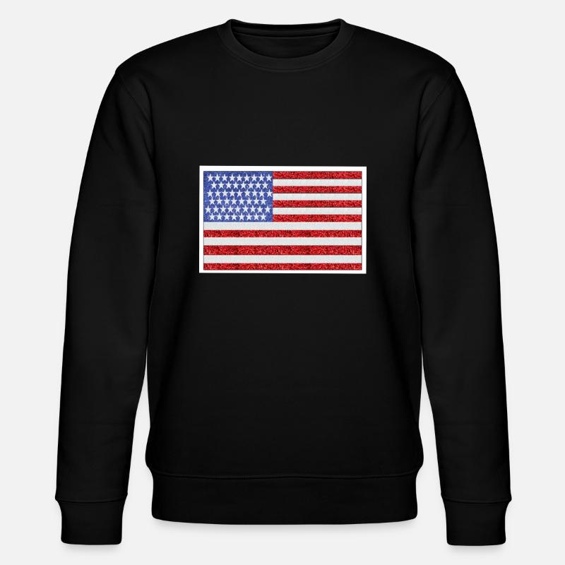 Drapeau des États-Unis - Sweat bio CHANGER Stanley/Stella Unisexe - noir