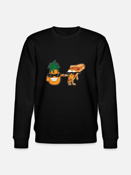 pizza and pineapple cartoon design - Stanley/Stella CHANGER Unisex Organic Sweatshirt - black