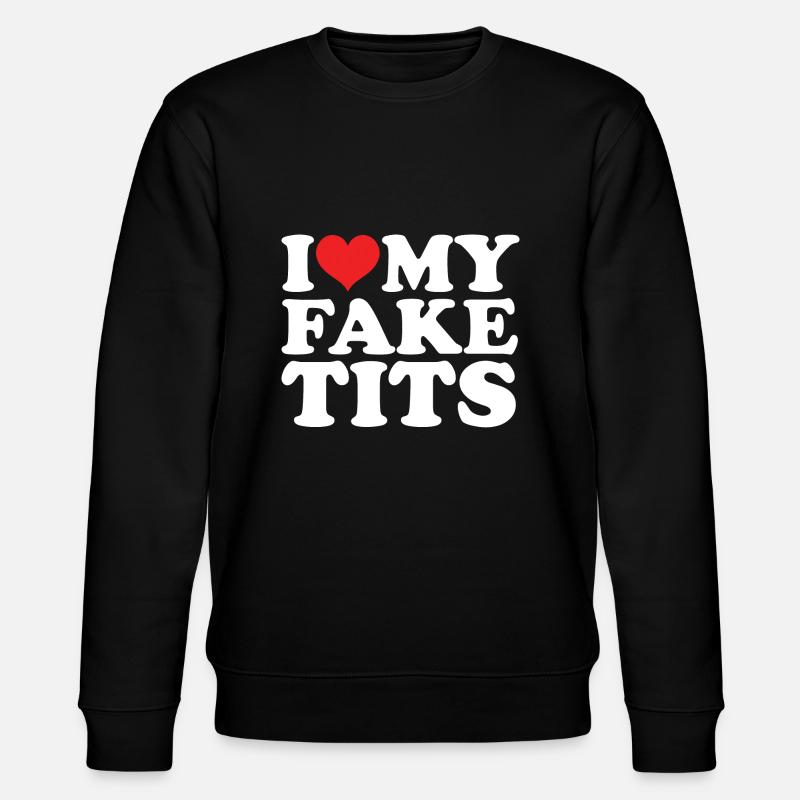 Künstliche Brüste Brustvergrößerung Brust Satire - Stanley/Stella Unisex Bio-Sweatshirt CHANGER  - Schwarz