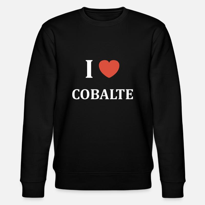 I love cobalte - Sweat bio CHANGER Stanley/Stella Unisexe - noir
