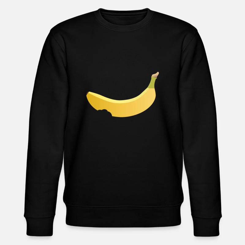 angebissene Banane - Stanley/Stella Unisex Bio-Sweatshirt CHANGER  - Schwarz
