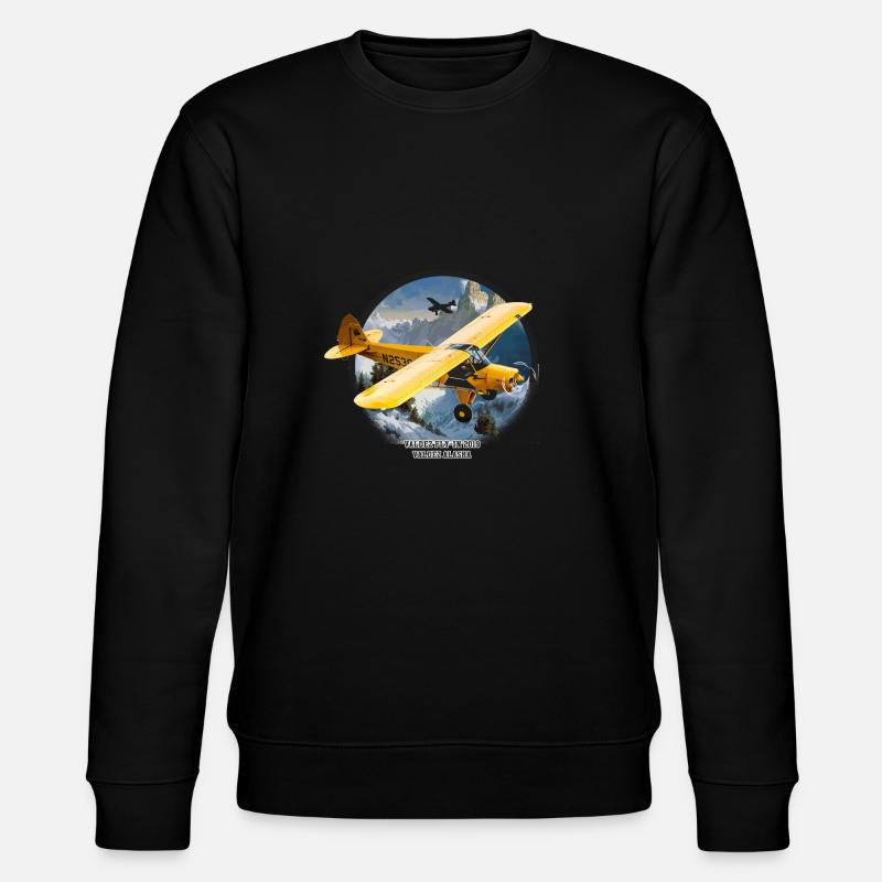 flugzeug - Stanley/Stella Unisex Bio-Sweatshirt CHANGER  - Schwarz