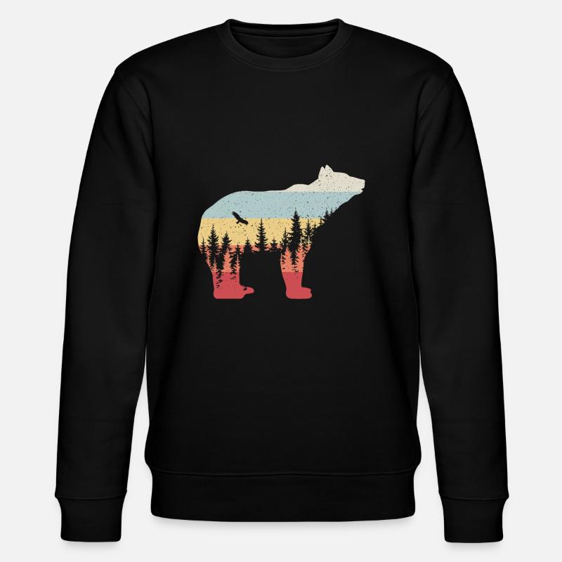 Bär - Stanley/Stella Unisex Bio-Sweatshirt CHANGER  - Schwarz