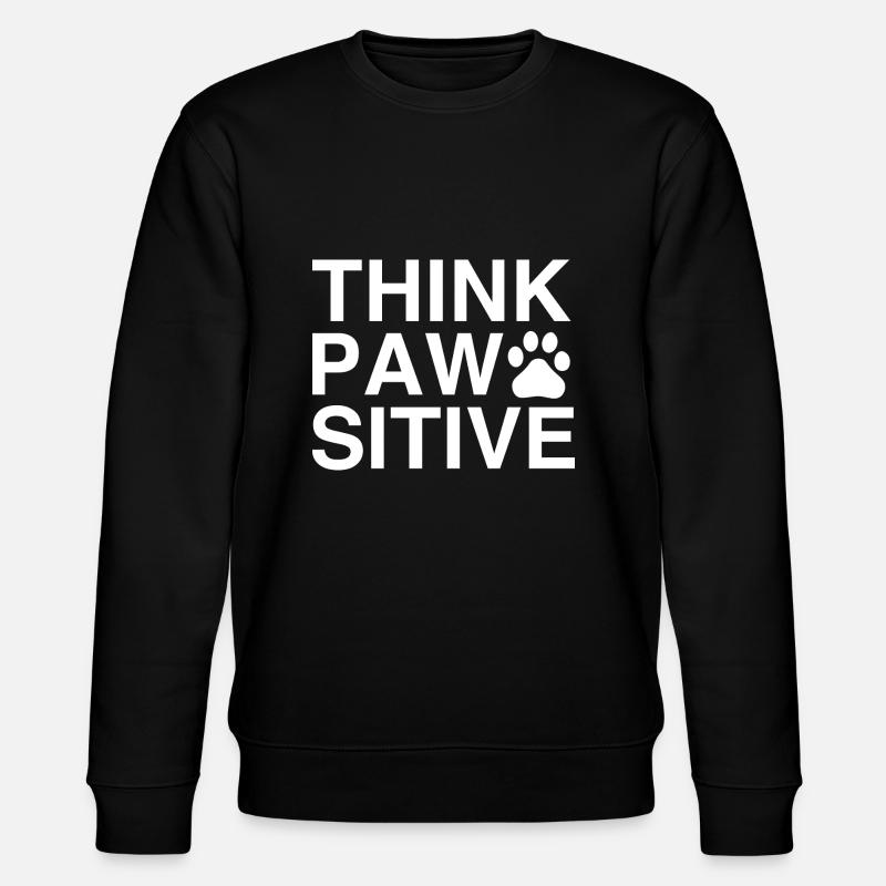 Think Pawsitive - Stanley/Stella CHANGER Unisex Organic Sweatshirt - black