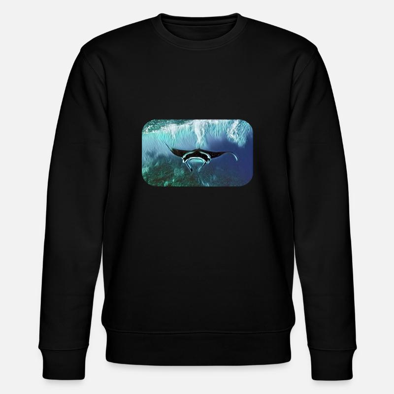 Manta Mantaray Mantarochen - Stanley/Stella Unisex Bio-Sweatshirt CHANGER - Schwarz
