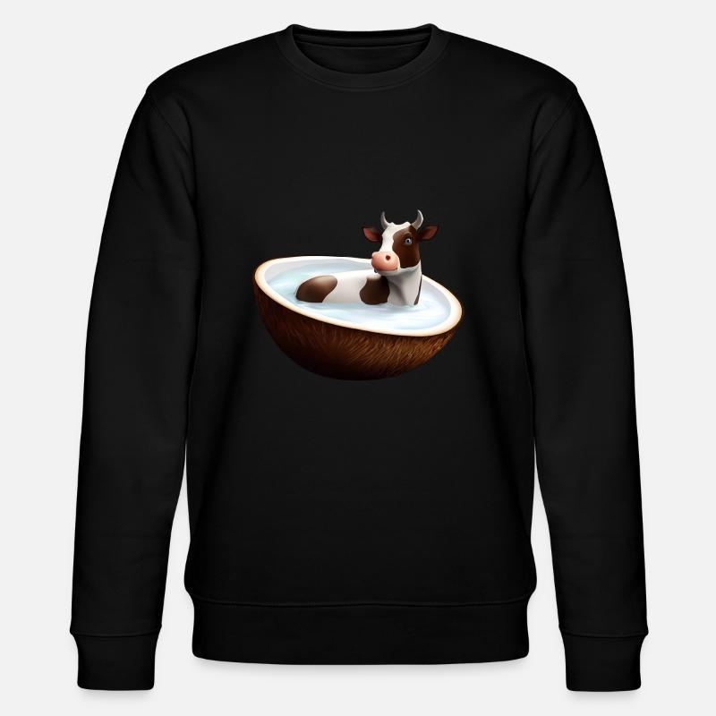 Vache à la noix de - Sweat bio CHANGER Stanley/Stella Unisexe - noir