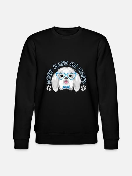 Dogs make me happy - Stanley/Stella CHANGER Unisex Organic Sweatshirt - black