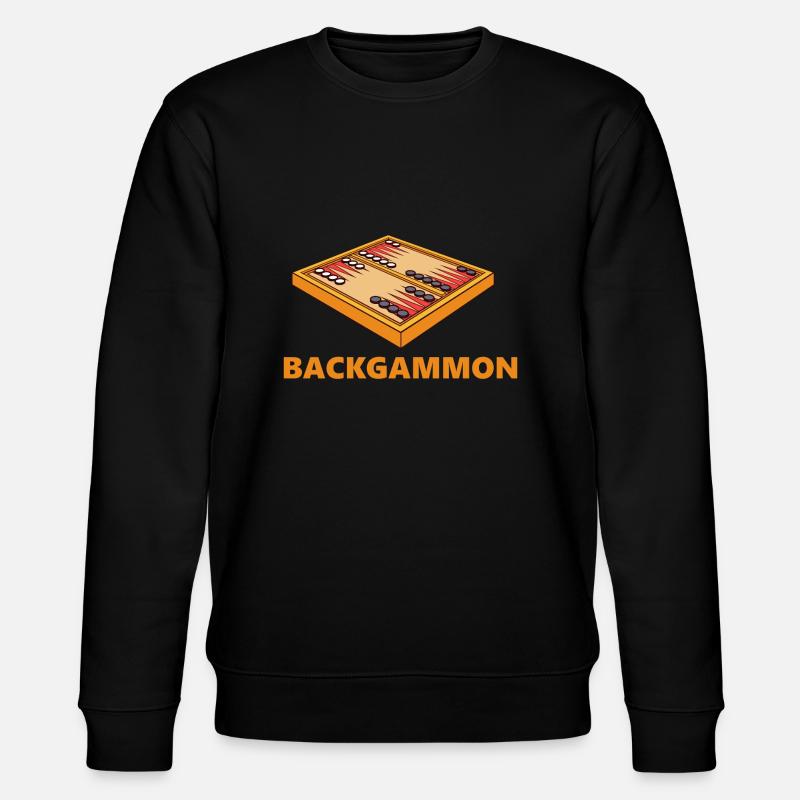Boardgame Chess Backgammon Game Night - Stanley/Stella CHANGER Unisex Organic Sweatshirt - black