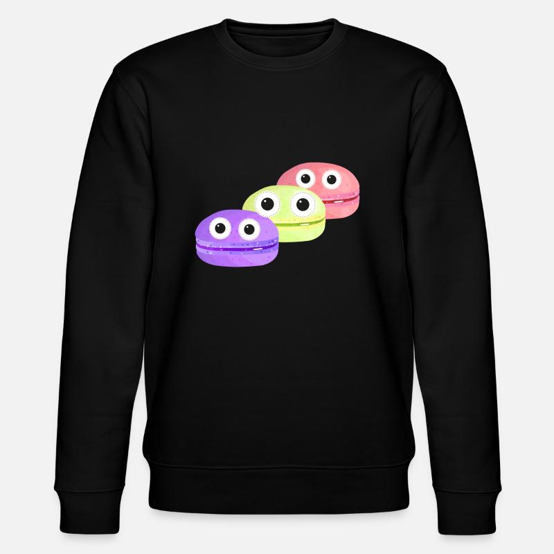 macarons,pastries,biscuits,comic - Stanley/Stella CHANGER Unisex Organic Sweatshirt - black