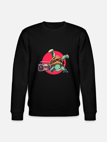 Breakdance Turtle Loco Animal Squad - Stanley/Stella CHANGER Unisex Organic Sweatshirt - black