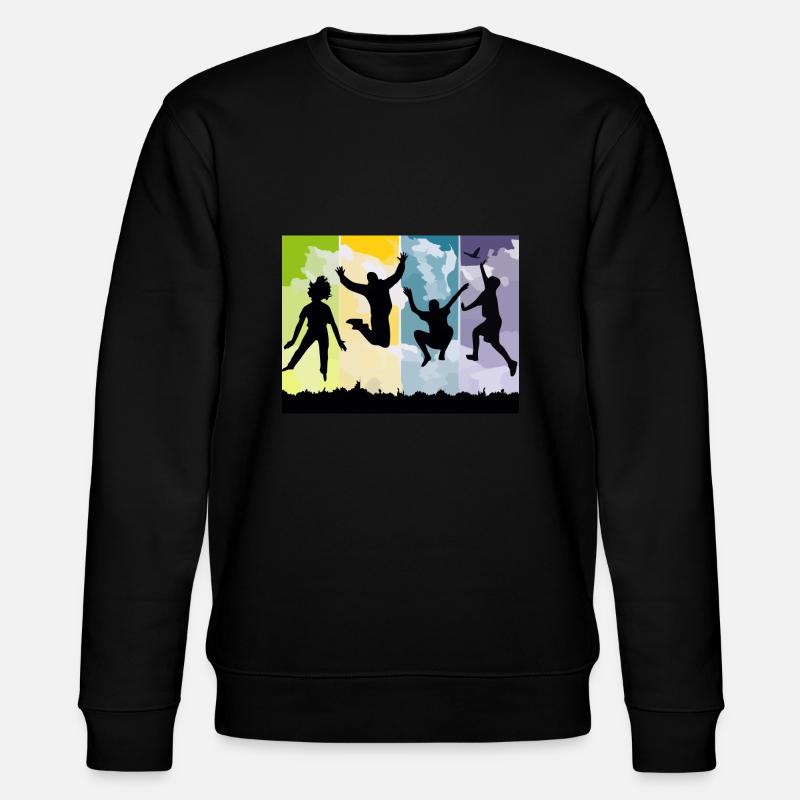Frieden ist Freiheit - Stanley/Stella Unisex Bio-Sweatshirt CHANGER  - Schwarz