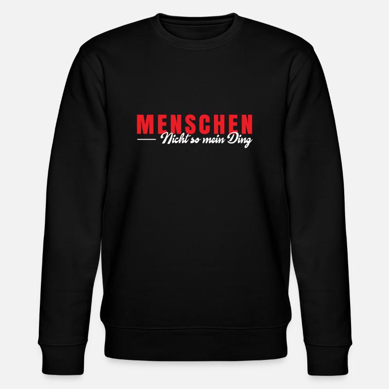 Menschen nicht so meins - Stanley/Stella Unisex Bio-Sweatshirt CHANGER  - Schwarz