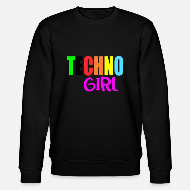 Techno-Mädchen - Stanley/Stella Unisex Bio-Sweatshirt CHANGER  - Schwarz