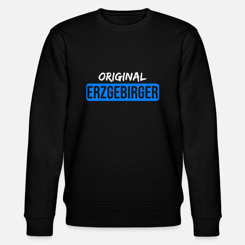 Ein Originaler Erzgebirger - Stanley/Stella Unisex Bio-Sweatshirt CHANGER  - Schwarz
