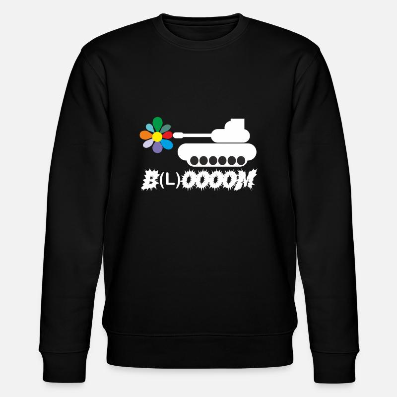 Blüte-Boom - Stanley/Stella Unisex Bio-Sweatshirt CHANGER  - Schwarz