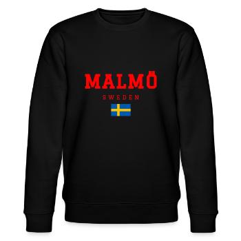 Malmö, Sweden - Stanley/Stella CHANGER Unisex Organic Sweatshirt - black - Front - Nik (191cm) & Marisol (170cm)