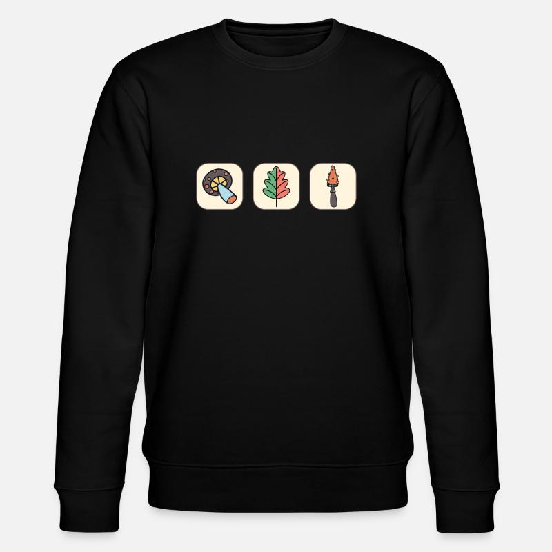 Herbstliches Design #2 - Stanley/Stella Unisex Bio-Sweatshirt CHANGER  - Schwarz