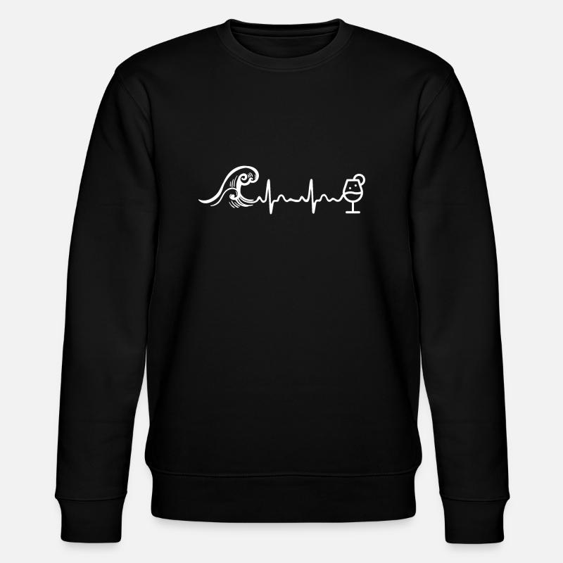 Vagues Splash Heartbeat - Sweat bio CHANGER Stanley/Stella Unisexe - noir