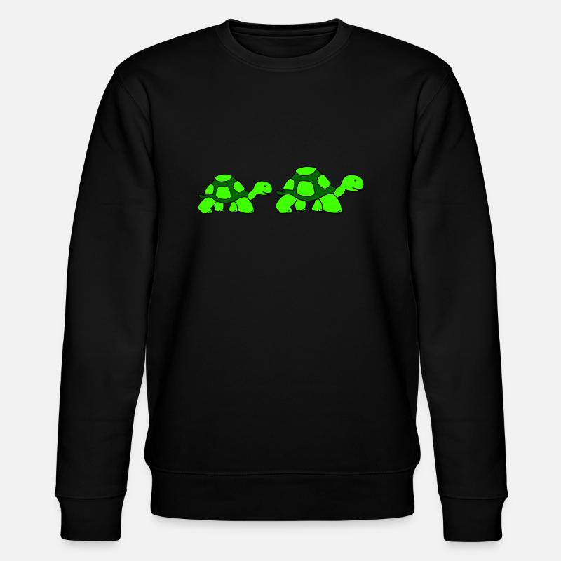 turtle family - Stanley/Stella Unisex Bio-Sweatshirt CHANGER  - Schwarz