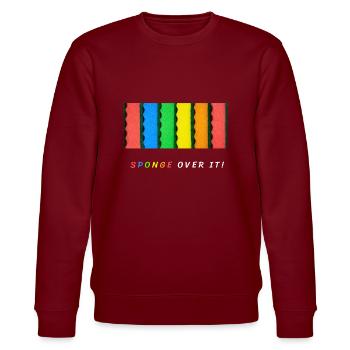 Sponge over it - Stanley/Stella CHANGER Unisex Organic Sweatshirt - burgundy - Front - Nik (191cm) & Marisol (170cm)