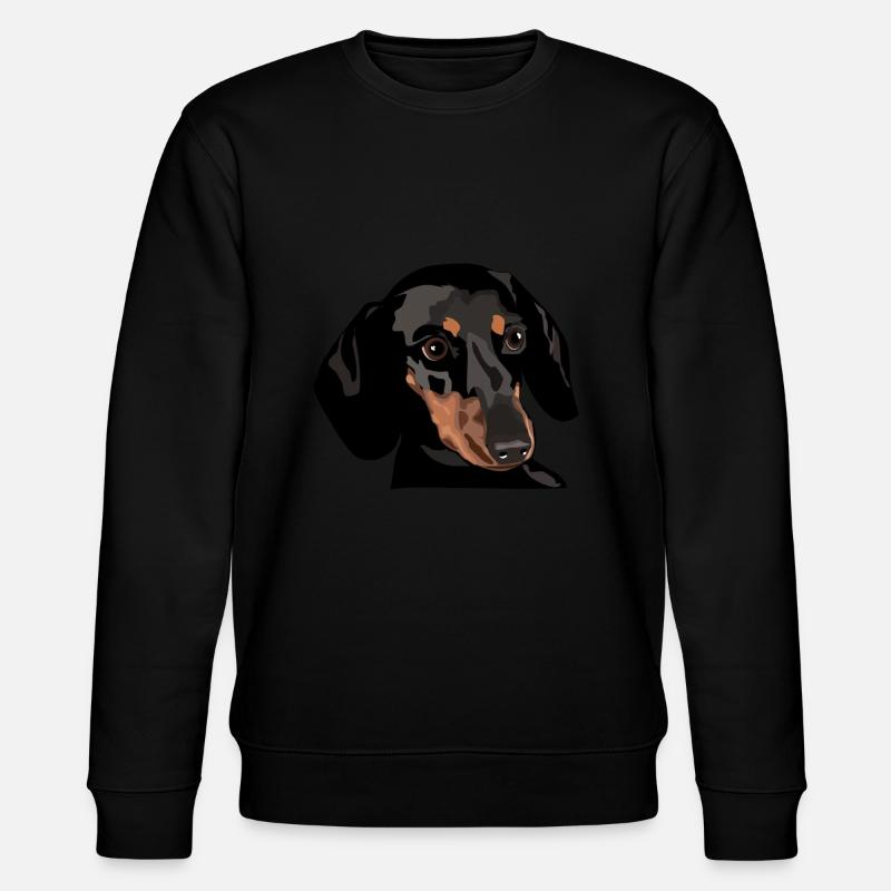 Tête de teckel - Sweat bio CHANGER Stanley/Stella Unisexe - noir