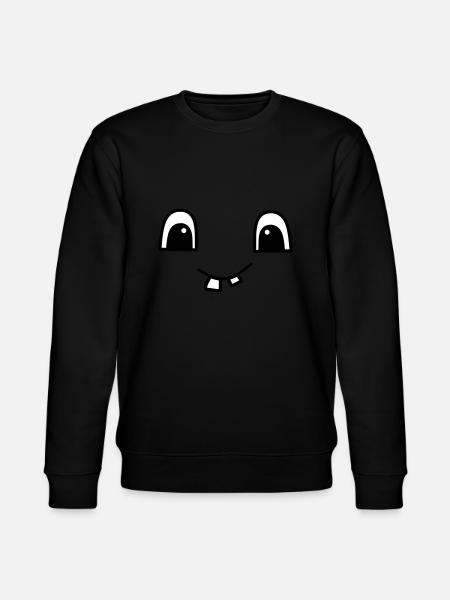 Cute face with two teeth - Stanley/Stella Unisex Bio-Sweatshirt CHANGER - Schwarz