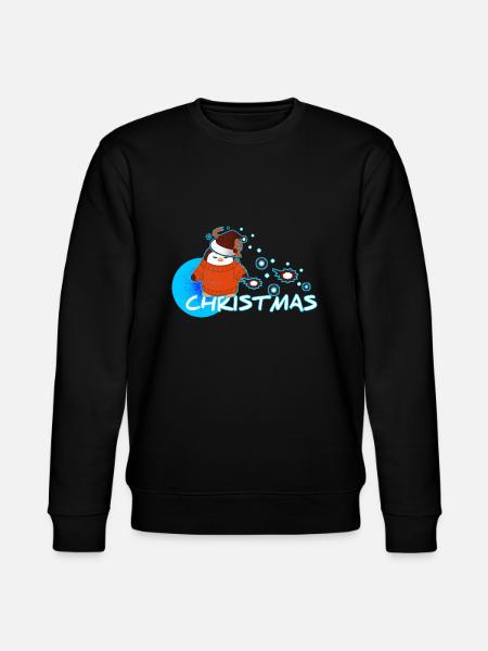Weihnachts Pinguin - Stanley/Stella Unisex Bio-Sweatshirt CHANGER - Schwarz