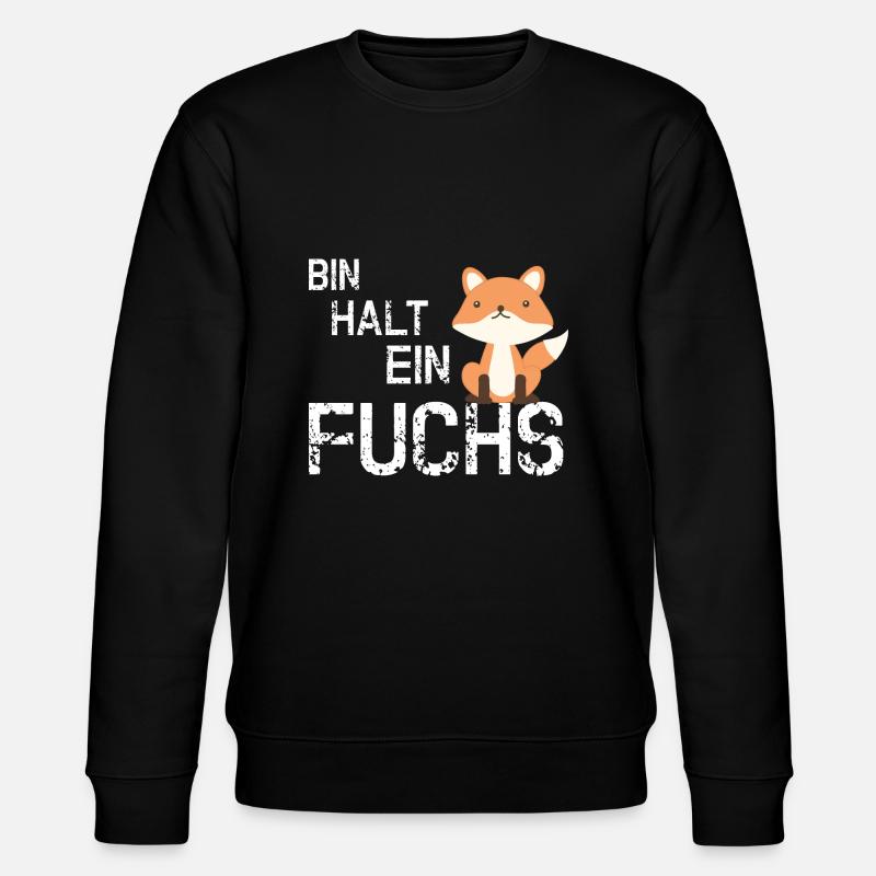 Ich bin halt ein Fuchs - Stanley/Stella Unisex Bio-Sweatshirt CHANGER - Schwarz