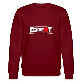 Eskapart logo - Stanley/Stella Unisex Bio-Sweatshirt CHANGER  - Burgunderrot - Vorne - Nik (191cm) & Marisol (170cm)