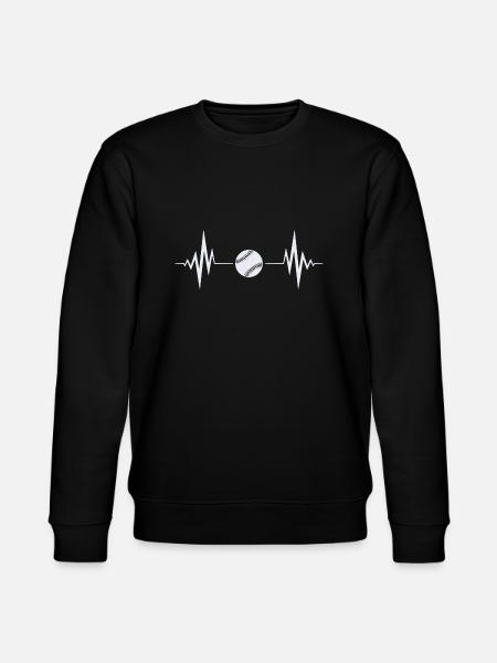 Baseball heartbeat - Stanley/Stella CHANGER Unisex Organic Sweatshirt - black