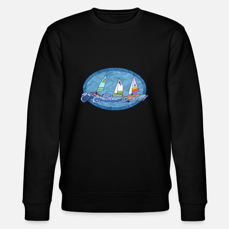 Segelboote - Stanley/Stella Unisex Bio-Sweatshirt CHANGER  - Schwarz