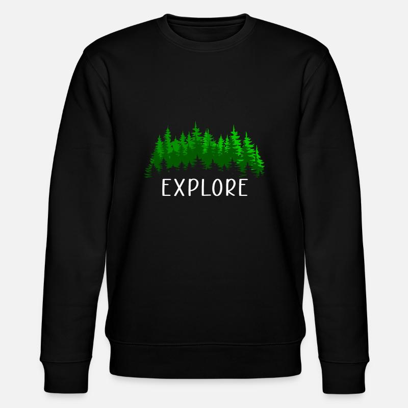 Wald Natur Spruch Geschenkidee - Stanley/Stella Unisex Bio-Sweatshirt CHANGER  - Schwarz