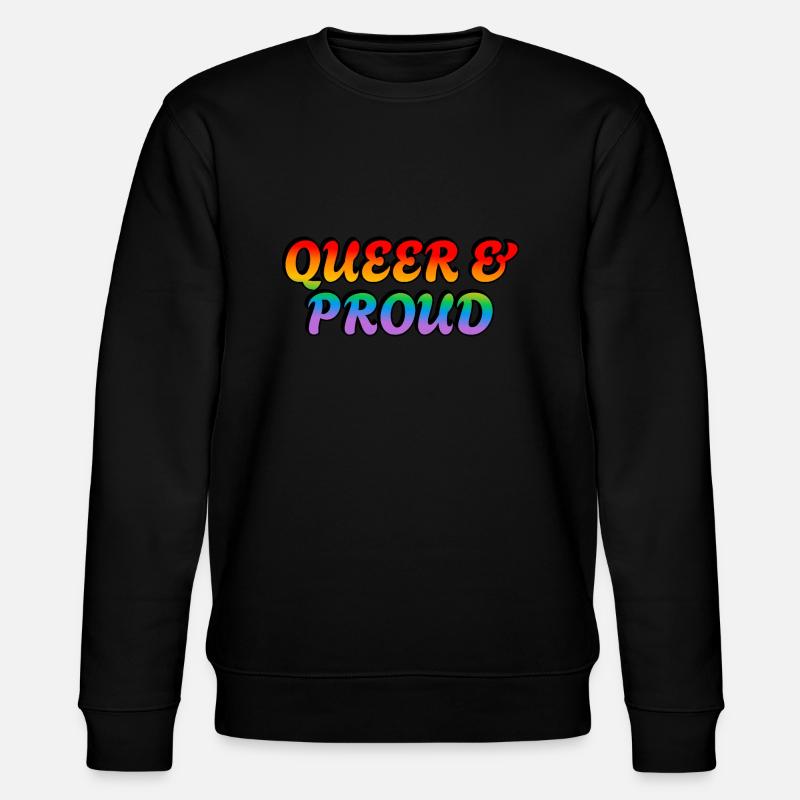 Queer und stolz - Stanley/Stella Unisex Bio-Sweatshirt CHANGER  - Schwarz